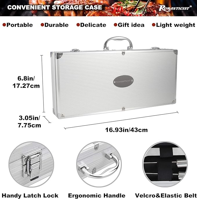 ROMANTICIST 23pcs Must-Have BBQ Grill Accessories Set - Image 6