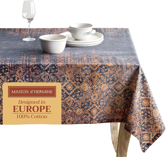 Maison d' Hermine Table Cloth Rectangle Table 100% Cotton 70 x 90 Inches Fall by MaisondHermine