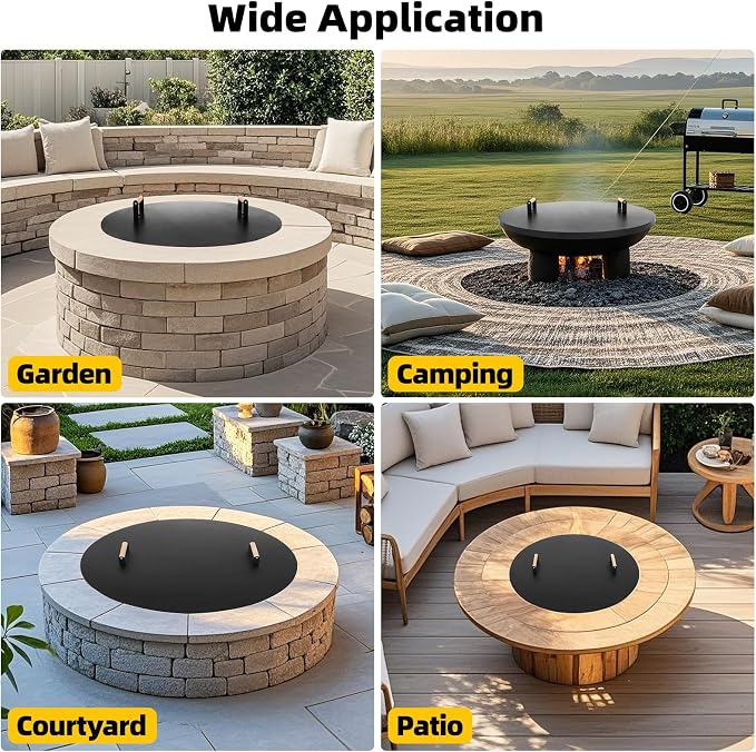 G GOOD GAIN Firepit Lid Round 36 Inch - Image 7