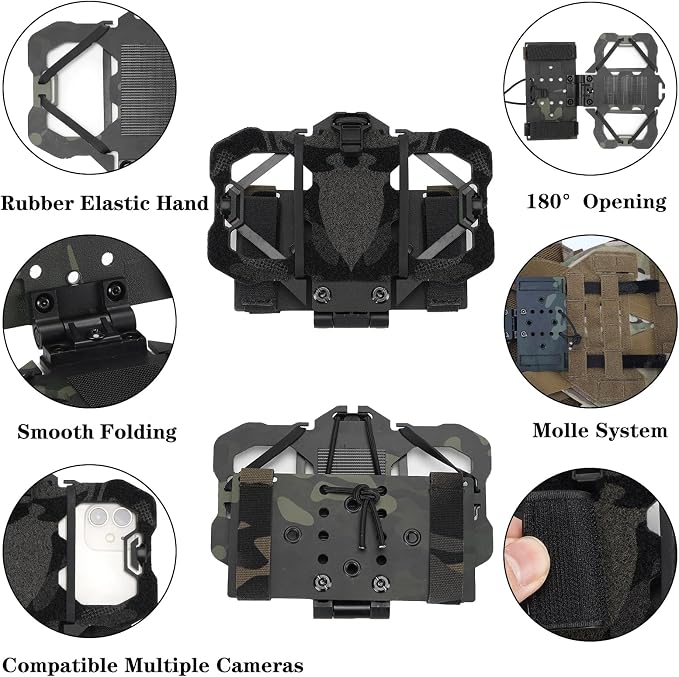 Tactical Phone Holder Available in Full Size Plate Carrier Phone Mount Adjust - Image 4