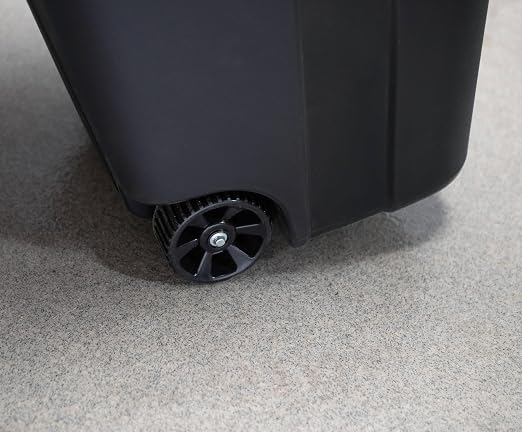 32 Gallon Heavy Duty Wheeled Plastic Garbage Can - Image 7