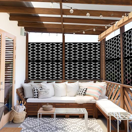Casaphoria 72" H x 47" W Metal Outdoor Privacy Screen, Freestanding Decorative - Image 6