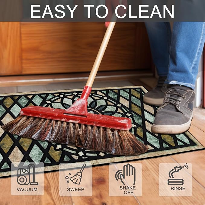 CHICHIC Welcome Door Mat 17x 30 Inch Front Doormat Outdoors - Image 5