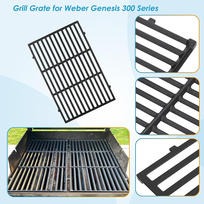 7524 7528 19.5" Grill Grates for Weber Genesis 300 Series Genesis E310 E320 - Image 3
