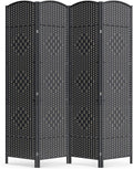 4 Panel Room Divider, 6Ft Folding Privacy Screen, Tall by cocosica