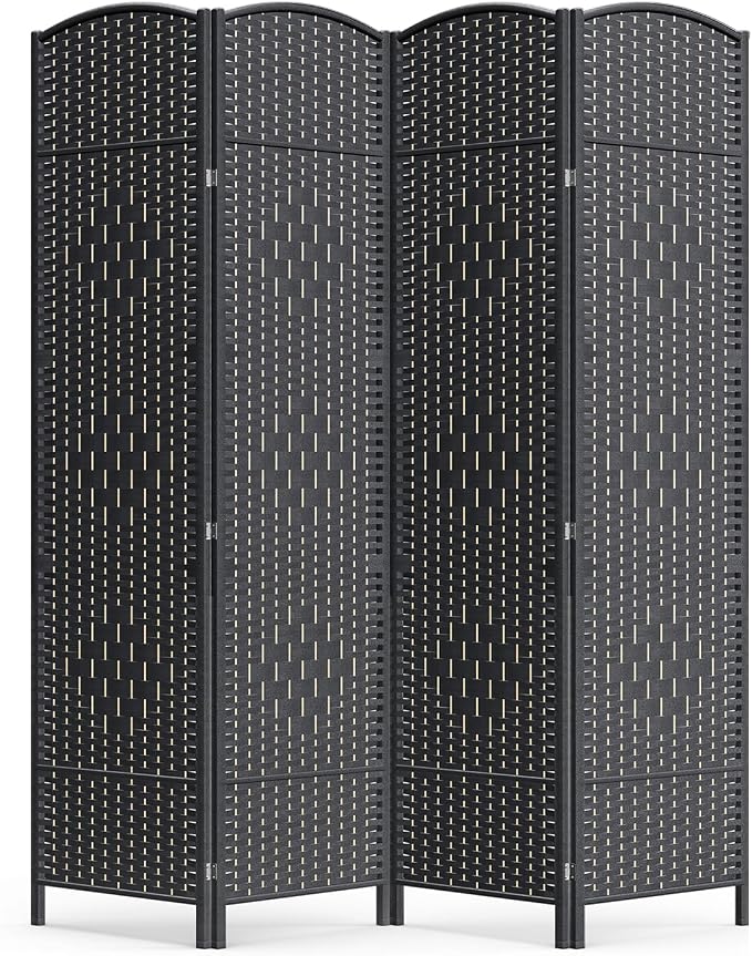 4 Panel Room Divider, 6Ft Folding Privacy Screen, Tall by cocosica