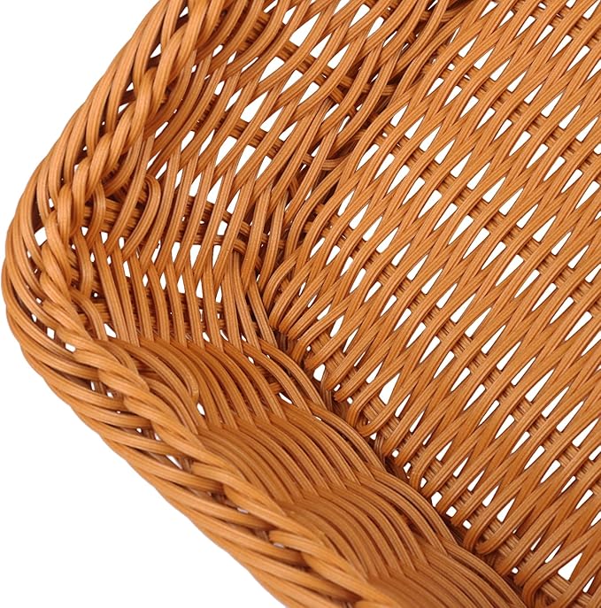 6 PCS 12x8 Inch Wicker Bread Basket, Woven Serving Basket, Tabletop Food - Image 3