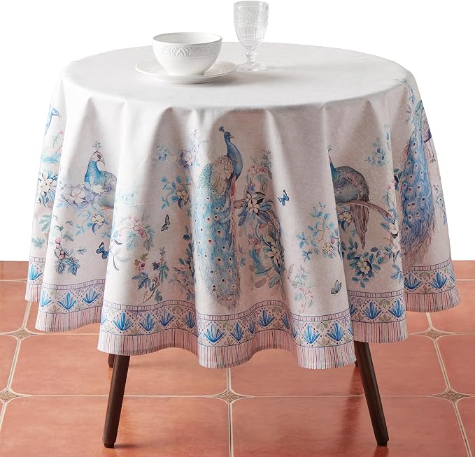 Maison d'Hermine Premium Table Cloth Round Table 100% Cotton 70 Inches by MaisondHermine