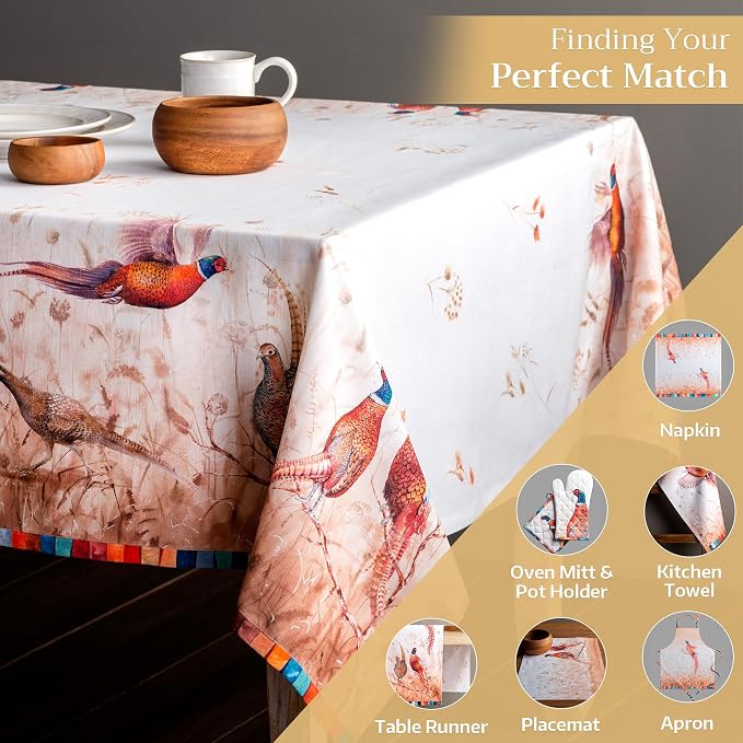 Maison d' Hermine Table Cloth Rectangle Table 100% Cotton 54 x 72 Inches Fall - Image 5