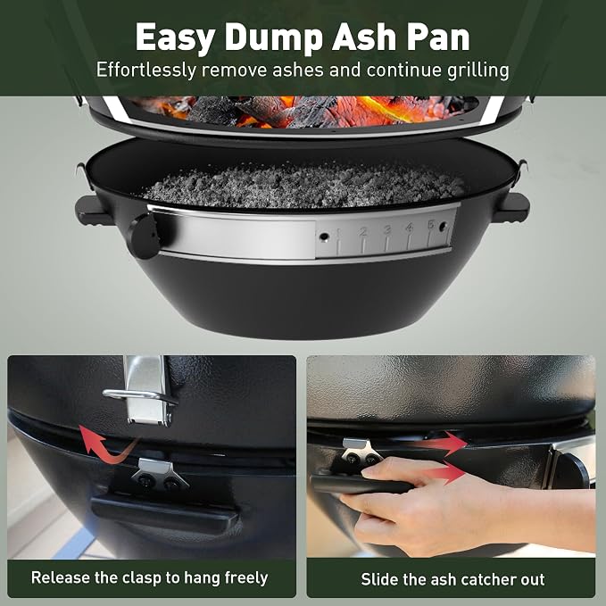 Brand-Man Charcoal Grill & Smoker Steel Kamado - Image 6