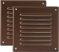 Vent Systems - 5 x 5 Inch Pack of 2 Brown Metal Square Soffit Air Vent Grille by VentSystems