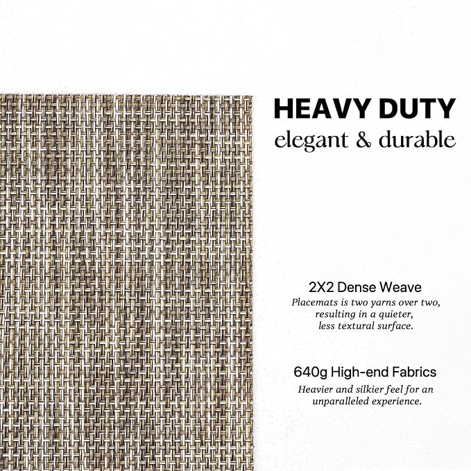 LEXMORE PlaceMats Set of 12 Vinyl/Plastic Woven Place Mats - Image 3