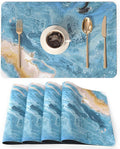 QIYI Placemats Set of 4, 12x18 Inch Faux Leather Place Mats by QIYI