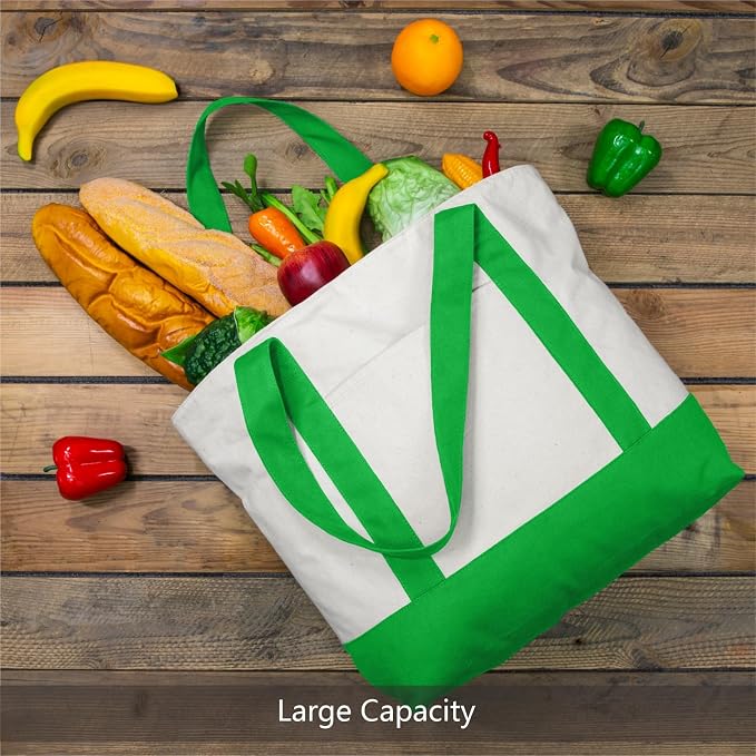 TOPDesign 3-Pack Canvas Tote Bags - Image 4