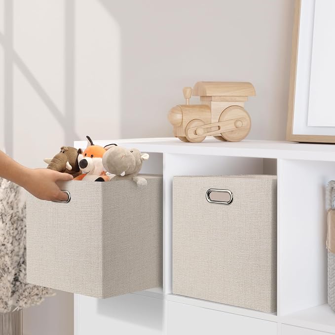 Posprica 13x15x13in Collapsible Storage Bins, Fabric Foldable Cube Storage Boxes - Image 7