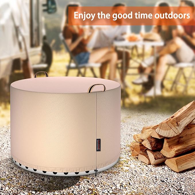 QH.HOME Fire Pit Cover Round for Solo Stove Bonfire 22", Strong Tear Resistant - Image 6