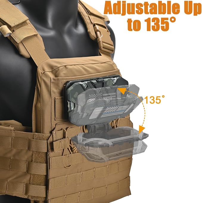 Tactical Plate Carrier Phone Mount, Universal Molle Phone Holder, Tactical - Image 6