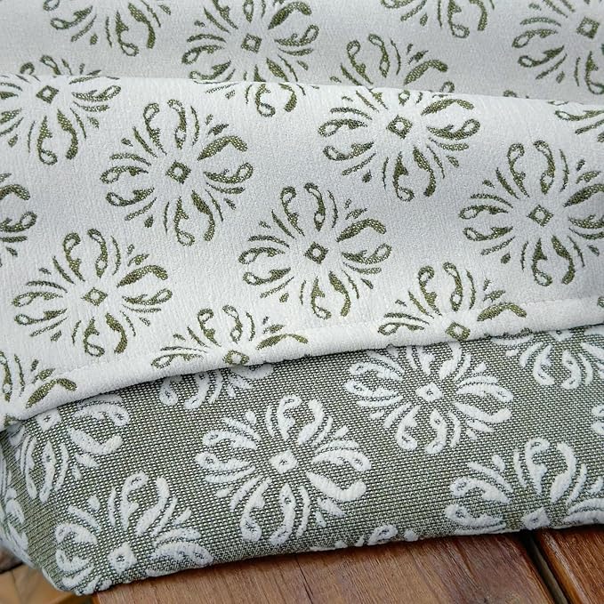 Rectangle Gingham Tablecloth, Washable Wrinkle Free Green Table Cloth, Retro - Image 3