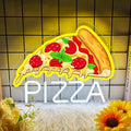 Pizza Neon Sign for Wall Decor, Dimmable Pizza Led Signs, USB Powered Neon by Moneter
