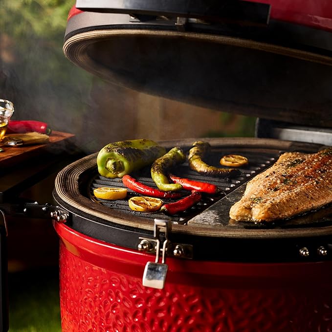 Kamado Joe Durable Half-Moon Cast Iron Cooking Grate - Image 6