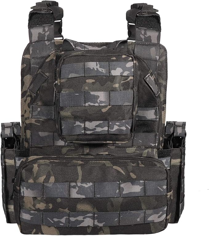 BOMTURN 1000D Tactical Vest for Men Quick Release Modular Vest Adjustable Vest - Image 2