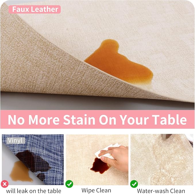 Maxpearl Faux Leather Placemats Set of 6 - Image 4