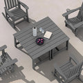 SERWALL Patio Coffee Table, HDPE Rectangle Outdoor Coffee Table Set of 2 by SERWALL