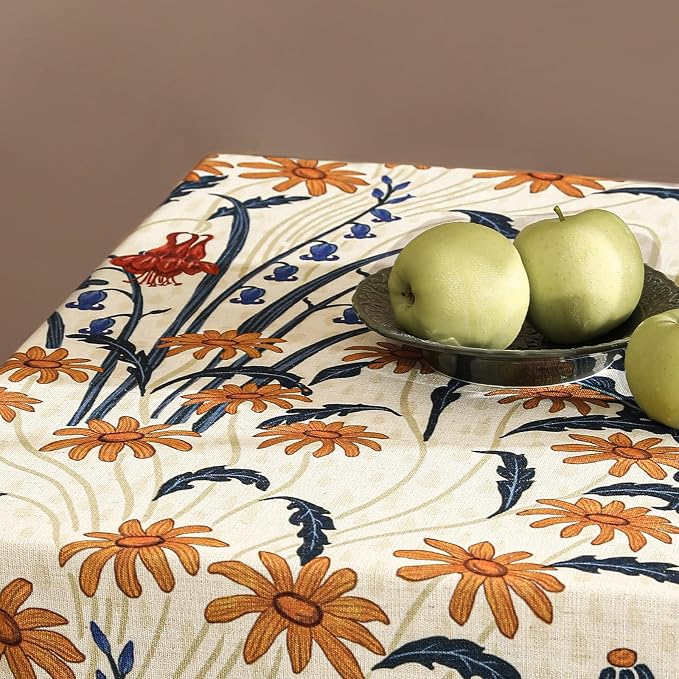 French Vintage Rectangular Tablecloth, Linen Extra Long Tablecloth - Image 9
