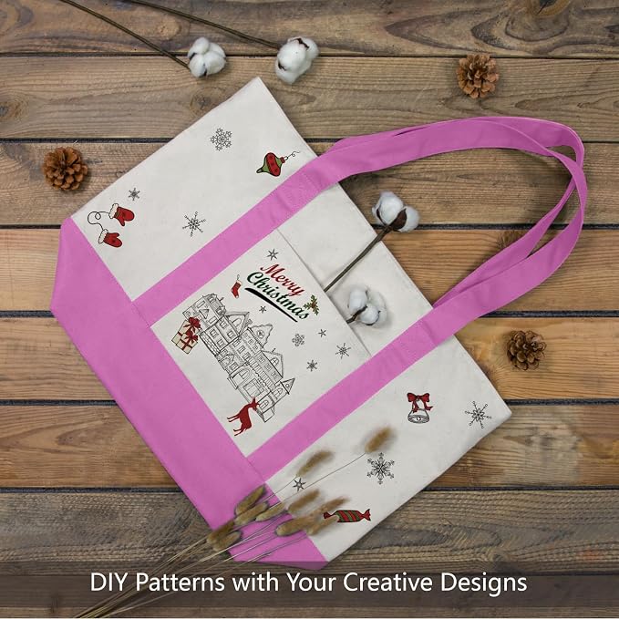 TOPDesign 3-Pack Canvas Tote Bags - Image 3