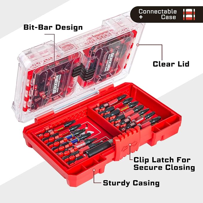 74Pieces Impact Screwdriver Bits Set, Magnetic S2 Steel - Image 3