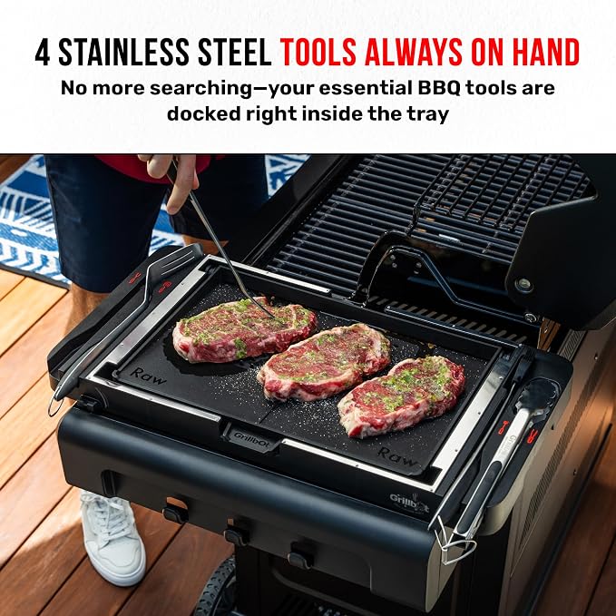 Grillbot FlipTray Dual-Sided Grilling Prep and Serving Tray - Image 3