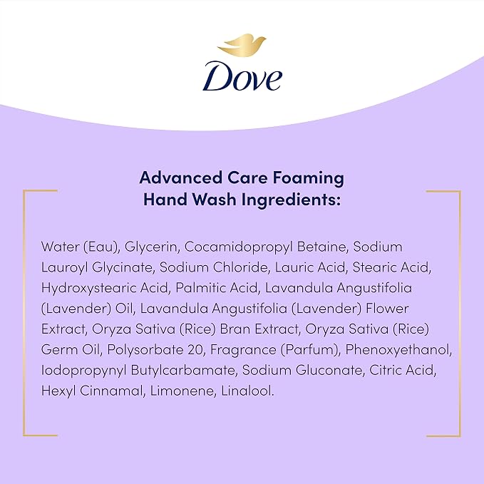 Dove Foaming Hand Wash Lavender & Rice Milk Pack of 4 Protects Skin from Dryness - Image 9