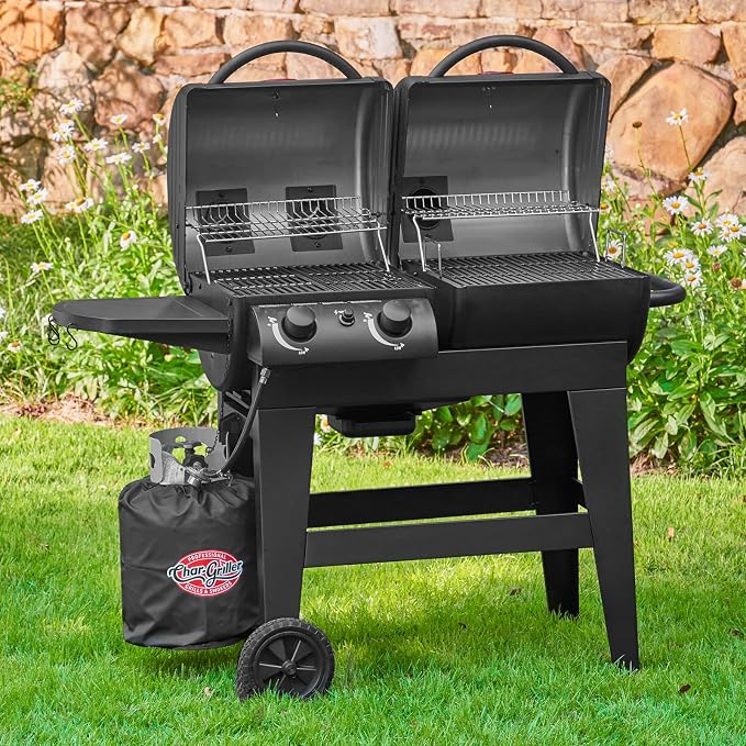 Char-Griller® Dual-Function 2-Burner 24, 000 BTU Propane Gas and Charcoal - Image 3