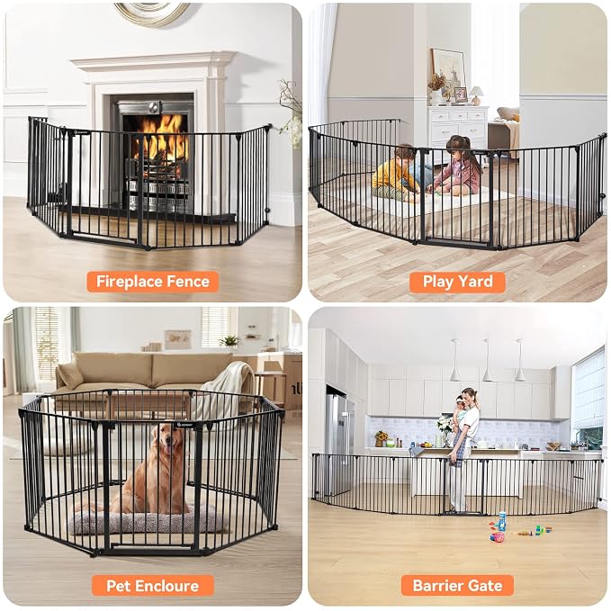 COMOMY 198" Baby Gate Extra Wide, Dog Gate Pet Gate - Image 7