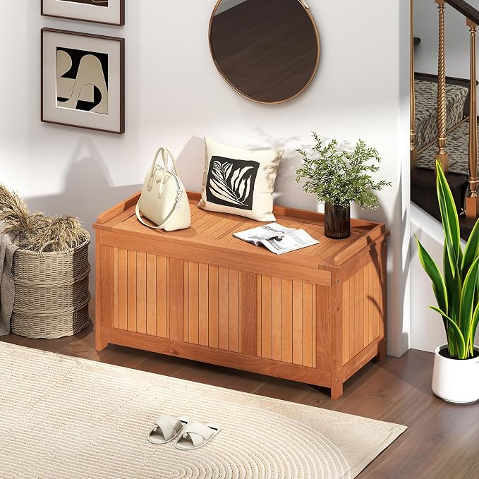 HAPPYGRILL Outdoor Wood Deck Box - Image 2