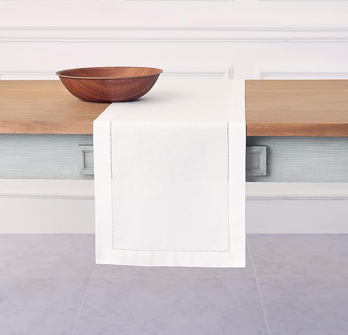 Solino Home White Table Runner 120 Inches Long by SolinoHome