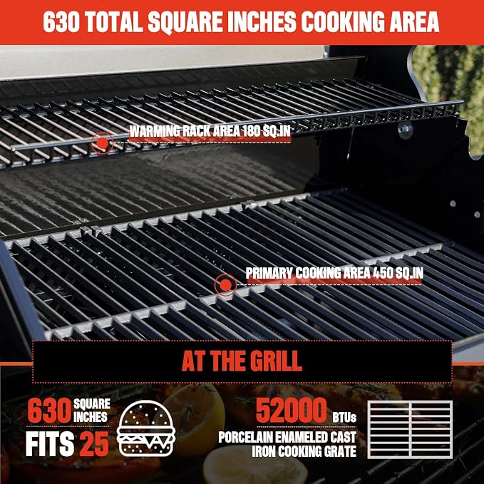 Monument Grills 4+1 Outdoor Barbecue Stainless Steel 4 Burners & 1 Side Burner - Image 3