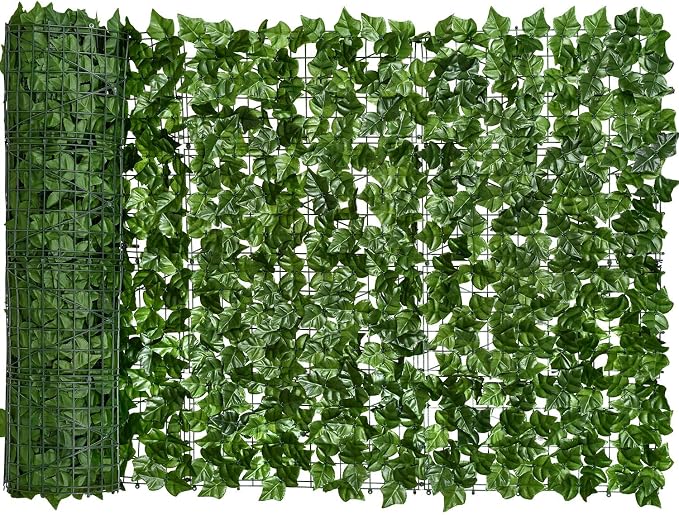 DearHouse Artificial Ivy Privacy Fence, 157.5x39in Artificial Hedges Fence and by DearHouse