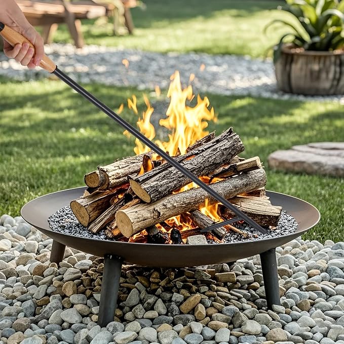 Fire Poker for Fire Pit Outdoor, 38 Inch Extra Long Iron Campfire Poker - Image 7