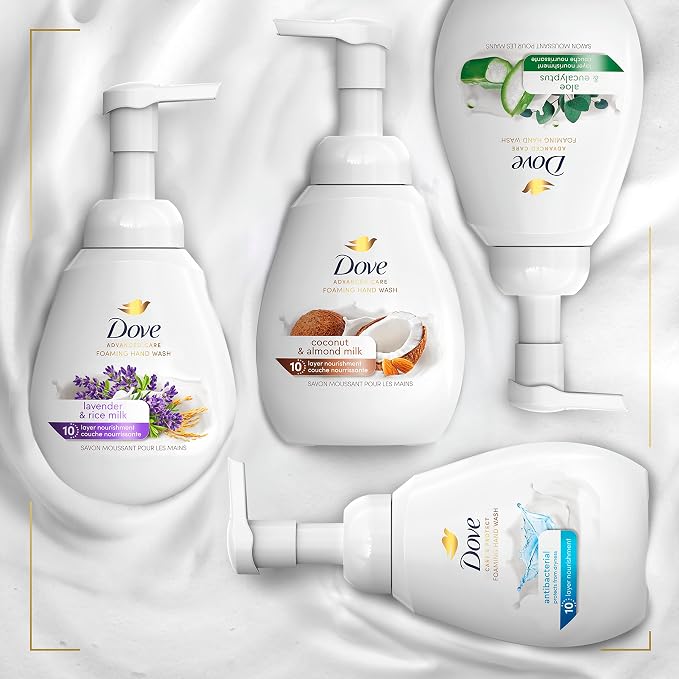 Dove Foaming Hand Wash Lavender & Rice Milk Pack of 4 Protects Skin from Dryness - Image 8