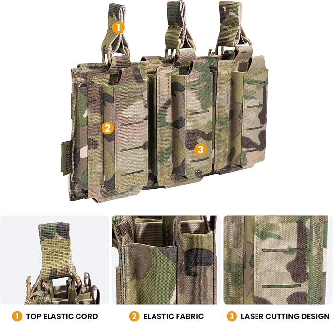 EXCELLENT ELITE SPANKER Tactical Open-Top Single/Double/Triple Molle Mag Pouch - Image 3