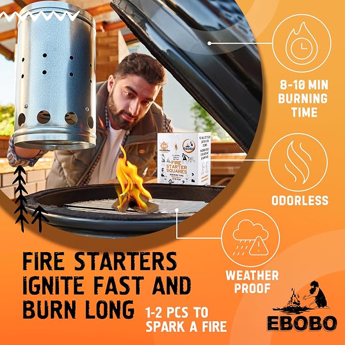240 pcs Fire Starter Cubes – Natural Wax-Based, Odorless & Non-Toxic – Quick - Image 3