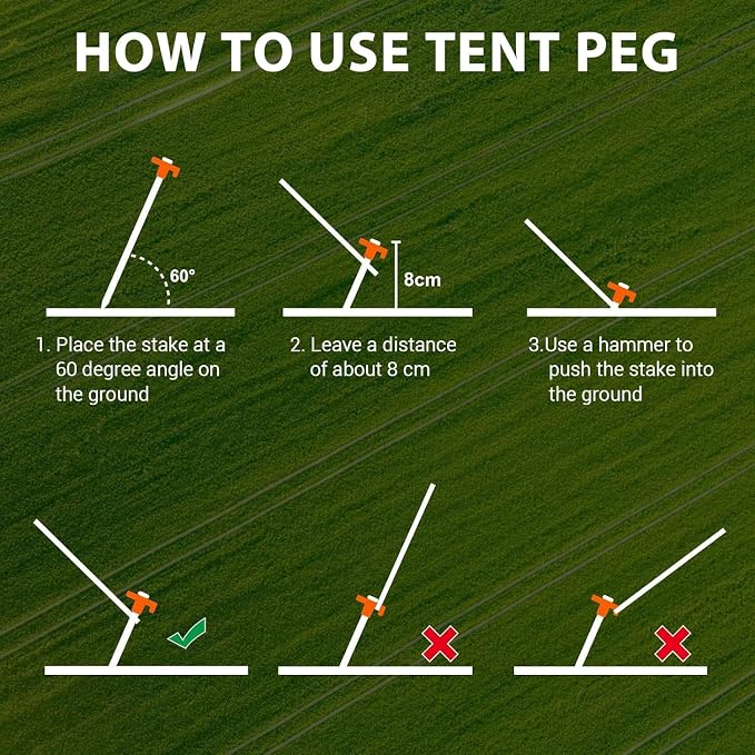 Eurmax USA Galvanized Non-Rust Camping Family Tent Pop Up Tent Stakes Ice Tools - Image 4