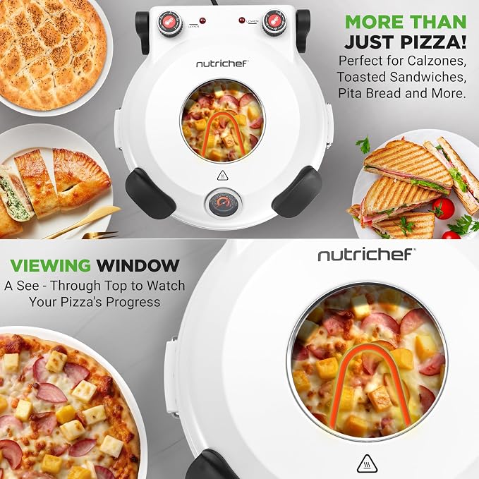 NutriChef Electric Pizza Oven | 1200W Countertop Pizza Maker - Image 4