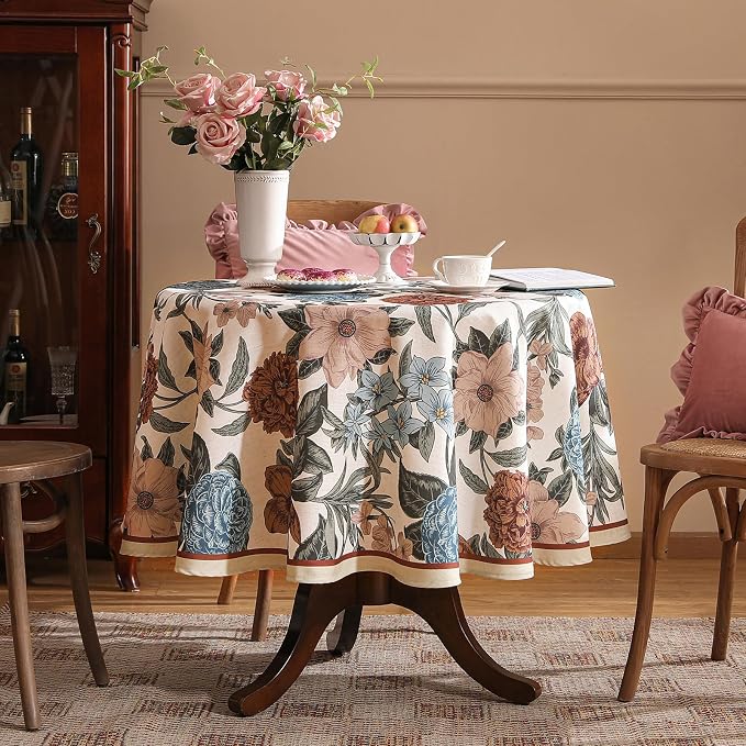 Designer French Linen Small Tablecloth - Image 2