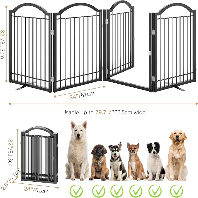 BHG Metal No-Assembly Freestanding Dog Gate - Image 4