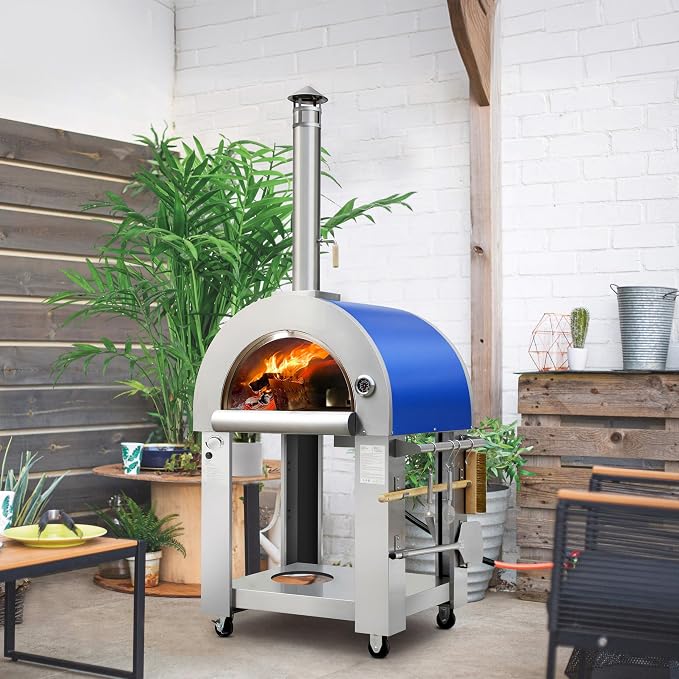 KOSTCH 32.5 inch Wood Fired and Propane Gas Pizza Oven - Image 2