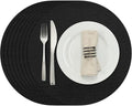 Myir JUN Round Placemats Dual Sided, Faux Leather Place Mats Set of 4 Indoor by MyirJUN