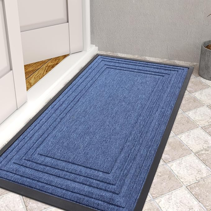 Buganda Front Door Mat Indoor Outdoor Entrance, Non-Slip Natural Rubber Doormats - Image 8