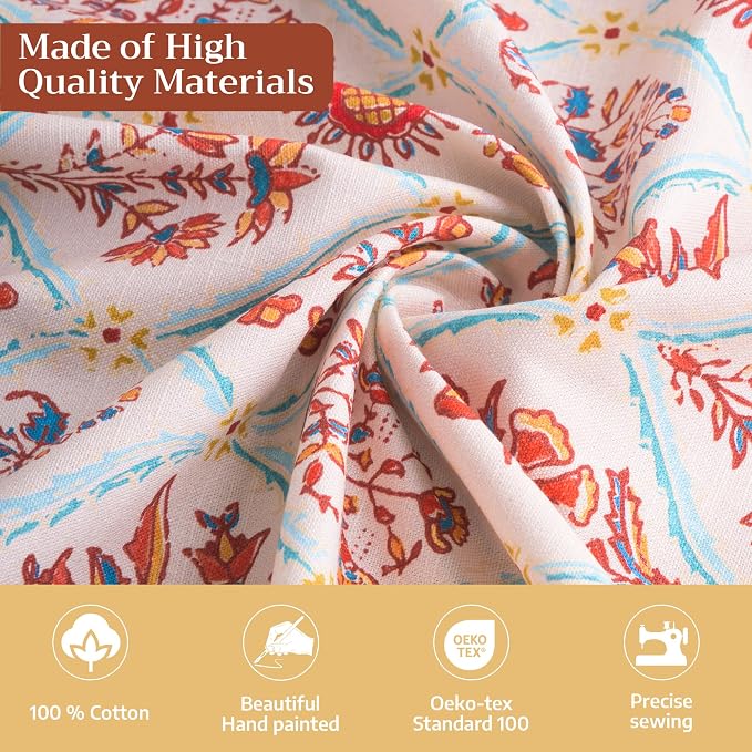 Maison d' Hermine Table Cloth Round Table 100% Cotton 69 Inches Fall Tablecloth - Image 3